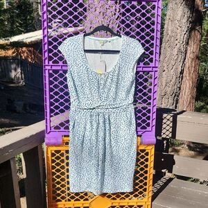 Boden Blue and Black Midi Dress 100% Cotton